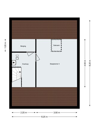 Floorplan - Van Houtenstraat 26, 4623 XL Bergen op Zoom